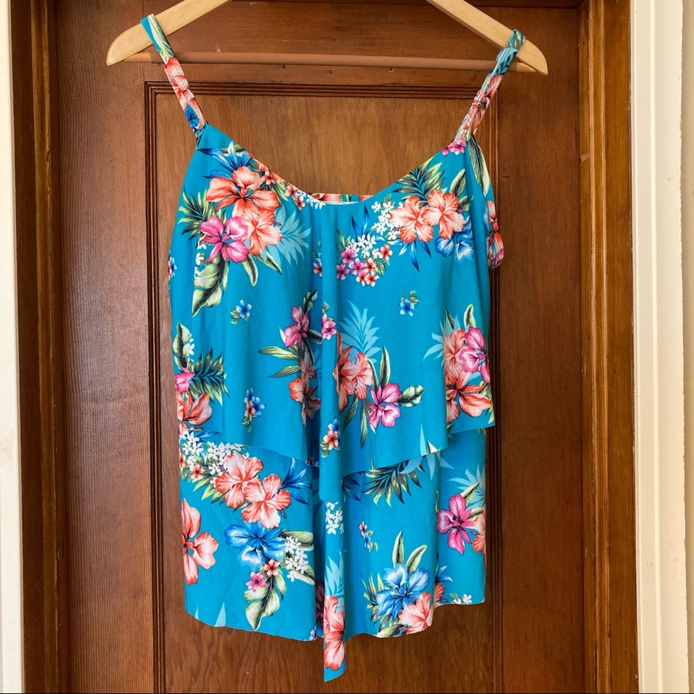Croft & Barrow floral print tiered tankini